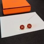 Hermes H Letter Earrings