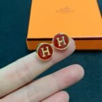 Hermes H Letter Earrings