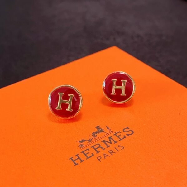 Hermes H Letter Earrings