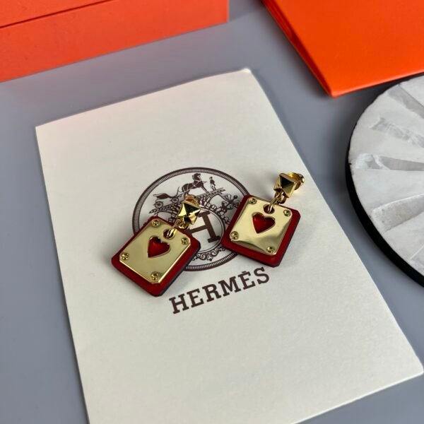 Hermes As de Coeur Earrings
