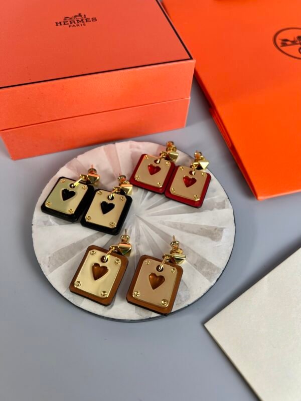 Hermes As de Coeur Earrings