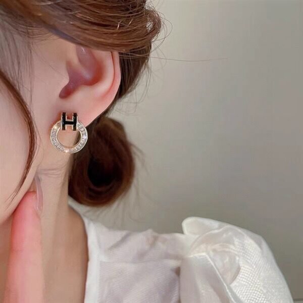 Hermes H Earrings