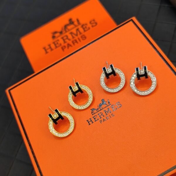 Hermes H Earrings