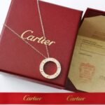 Cartier Love Rose Gold Diamonds Necklace