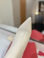 Valentino Side Zipper Ankle Boots White High Heel Fashion Boot