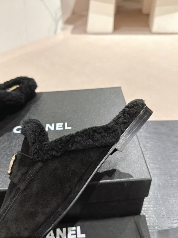 Chanel Black Fabric Quilted Embellished Slip On Loafers