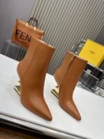 Fendi First Bootie Nappa Caramello