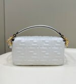 Fendi Baguette White Leather Bag