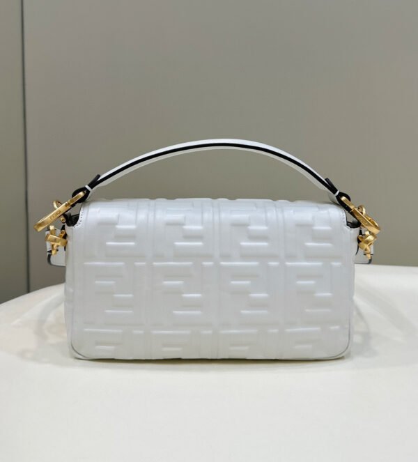 Fendi Baguette White Leather Bag