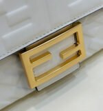 Fendi Baguette White Leather Bag