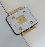 Fendi Baguette White Leather Bag