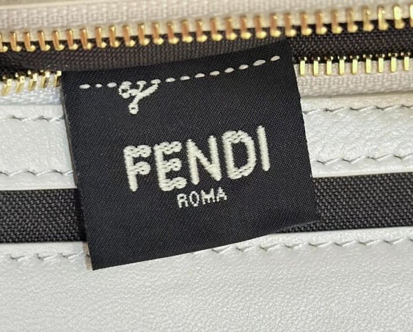 Fendi Baguette White Leather Bag