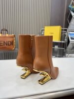 Fendi First Bootie Nappa Caramello
