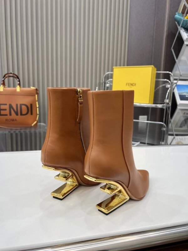 Fendi First Bootie Nappa Caramello