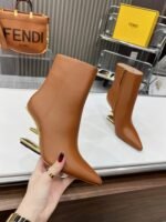 Fendi First Bootie Nappa Caramello