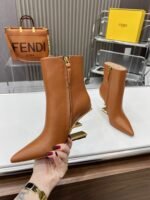 Fendi First Bootie Nappa Caramello