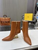 Fendi First Bootie Nappa Caramello