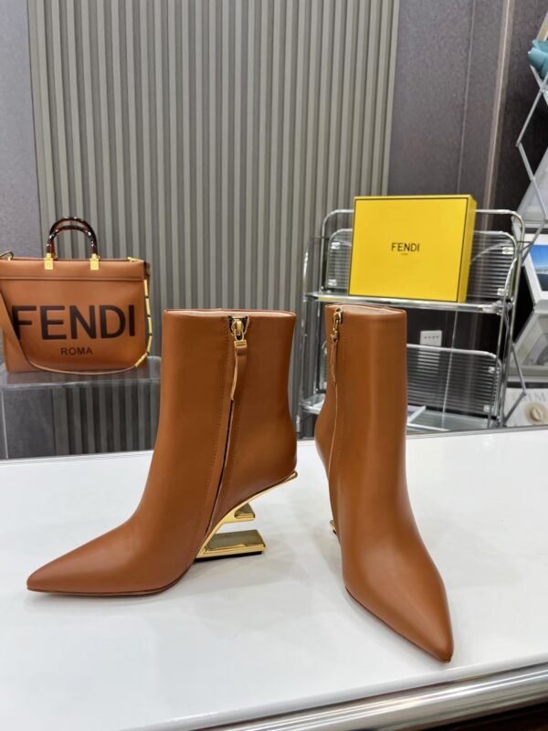 Fendi First Bootie Nappa Caramello