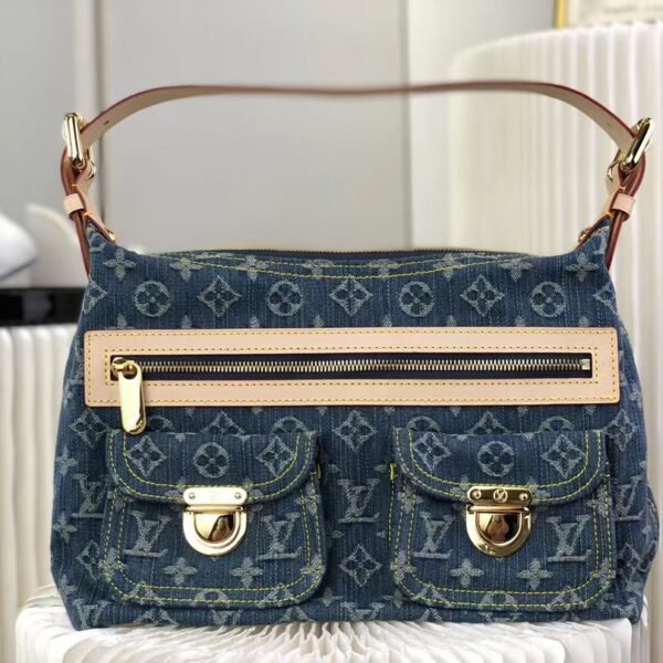 Louis Vuitton Monogram Denim Baggy PM Blue