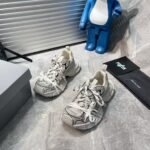 Women’s 3XL Sneaker in White/Black Mesh and Polyurethane