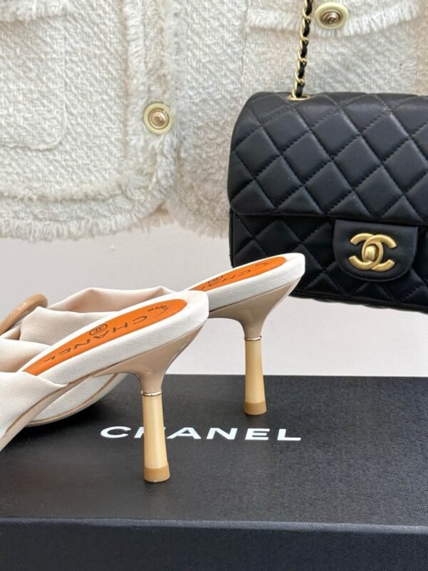 Chanel Cross Strap Mules with Oversized Double C Buckle