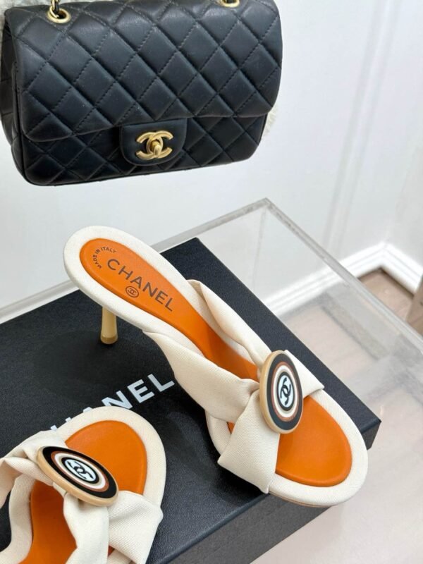 Chanel Cross Strap Mules with Oversized Double C Buckle