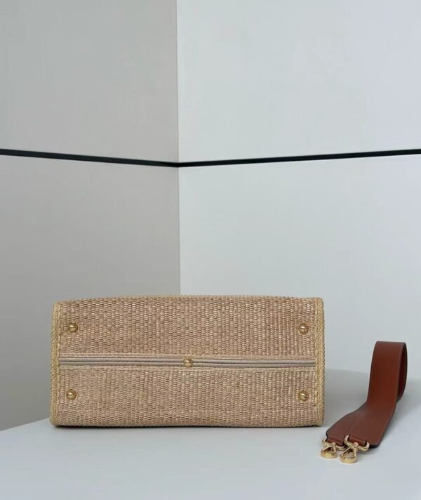 FENDI Sunshine Raffia Tote