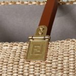 FENDI Sunshine Raffia Tote