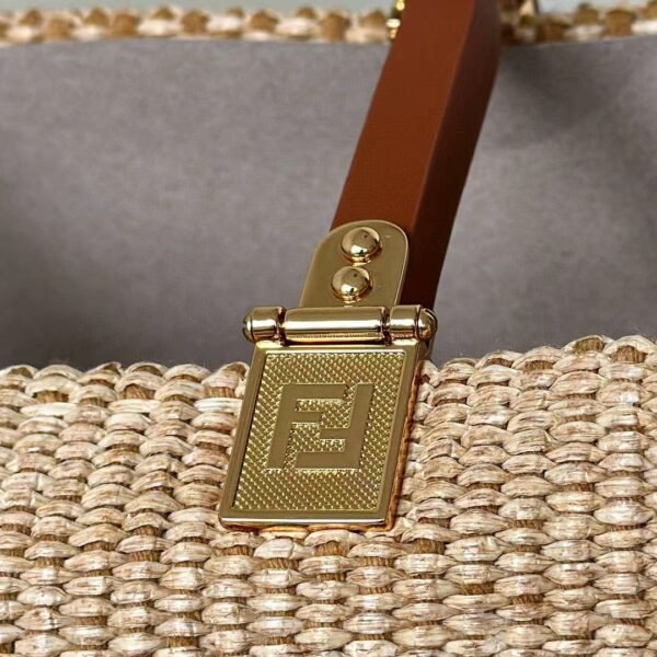 FENDI Sunshine Raffia Tote