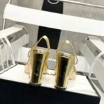 Chanel Gold Slingbacks High Heels