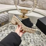 Chanel Grass Wedge Heels Sandals