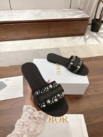 Dio(r)evolution Slide Shiny Technical Fabric with Deep Blue Dior Oblique Print