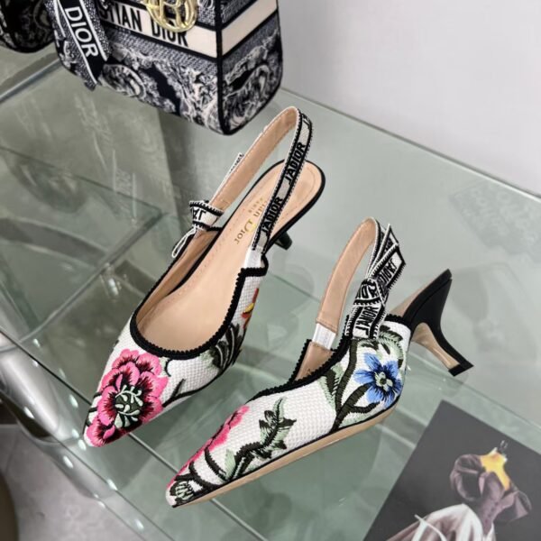 Christian Dior Women’s J’Adior Slingback Pumps Printed Fabre