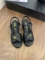 Chanel Black Lambskin Sandals
