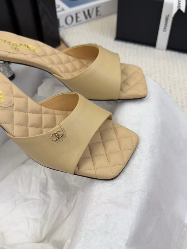 CHANEL Lambskin Quilted CC Mules