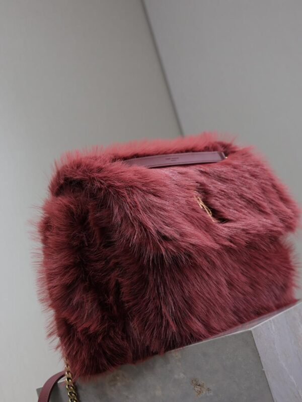 NIKI rabbit fur and leather bag