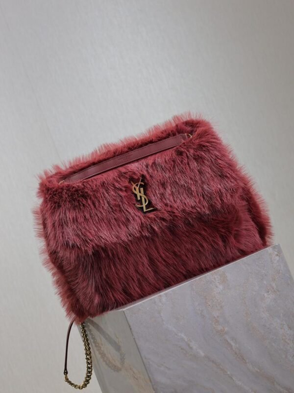 NIKI rabbit fur and leather bag